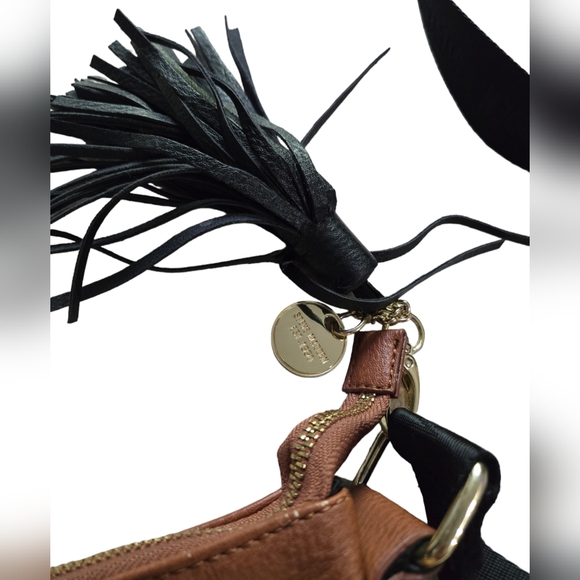 COPY - Brown Genuine Leather Steve Madden Shoulder Bag with Tassles - Picture 2 of 6